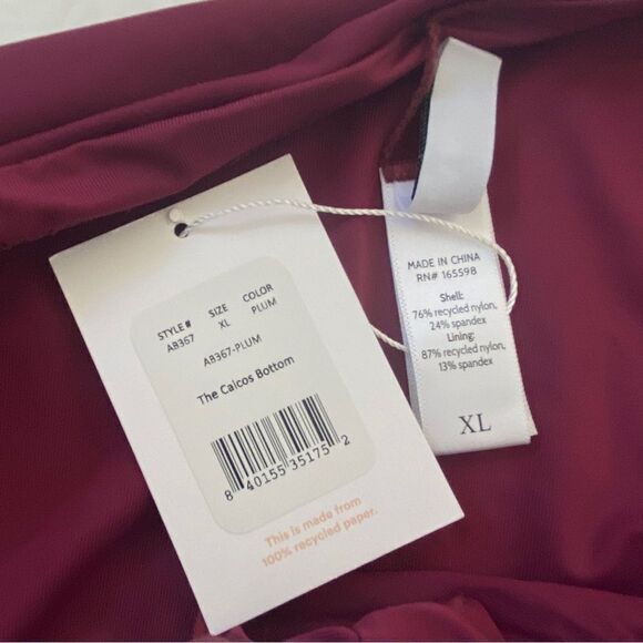 Andie Plum Purple Caicos Wide Band Cheeky Bikini Bottom Sz XL NWT - Picture 6 of 14